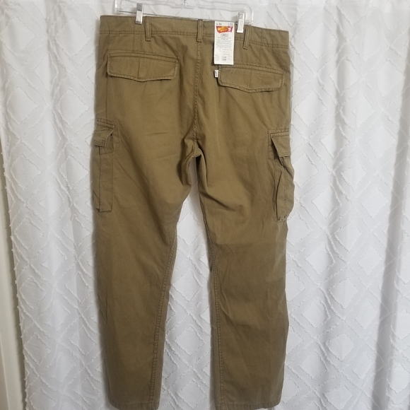 Levis WHITE TAB Cargo Pants 36x32 Light Brown khaki RARE Vintage NWT - Picture 10 of 16